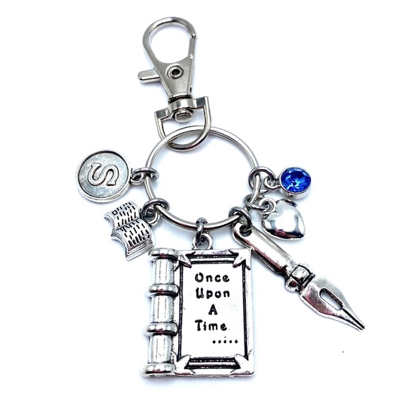 Writer Keychain Purse Charm Author Book Lover May Be Personalized - Picture 5 of 6